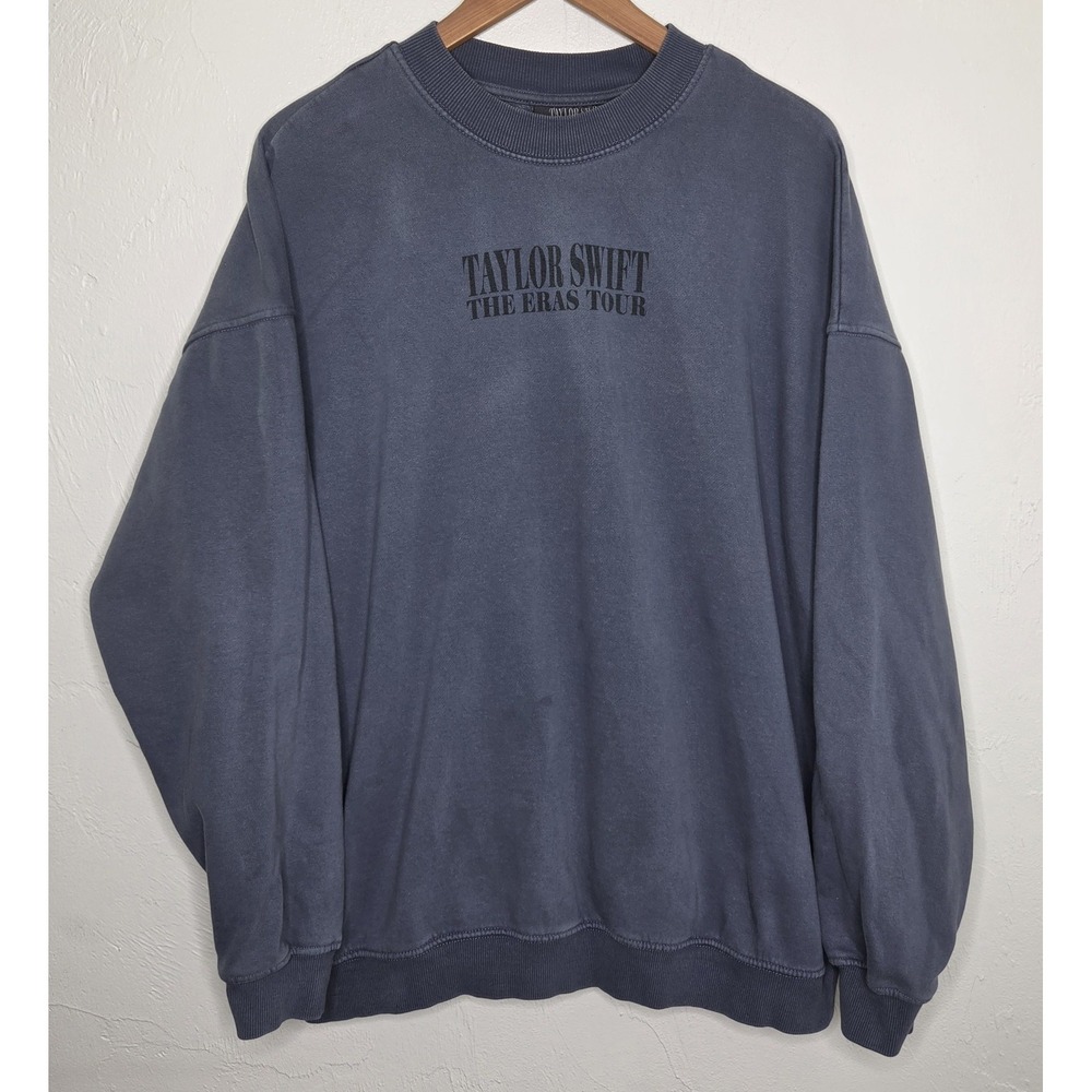 Taylor Swift Eras Tour 2023 2024 Blue Crewneck Official Merch Medium *Read
